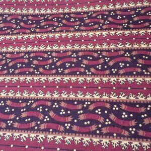 Andover Fabrics Burgundy & Gold Holiday Print Cotton Quilting Fabric 19"x34"